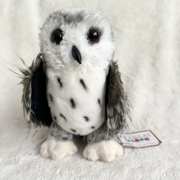 Douglas Crescent Silver Owl Realistic Plush Stuffed Animal Gray White Owl #3837 - Picture 1 of 4